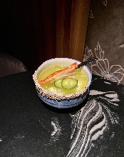 tequila mezcal lime mint cucumber shrub cointreau imitation crab mioga