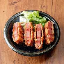 두꺼운 햄 커틀릿