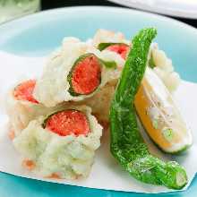 명란젓 시소말이 튀김 (덴푸라)