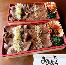 우설 + 흑모 와규 갈비 도시락