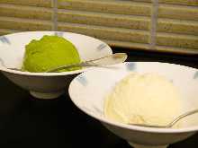 아이스크림（바닐라 또는 말차）