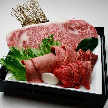 마블링 고기 구이