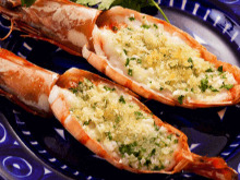 Baked herb-crusted Shrimp