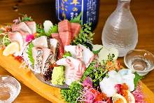 5种生鱼片拼盘