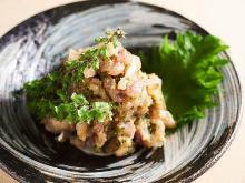 碎切调味竹荚鱼刺身