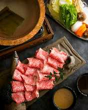 牛肉涮涮锅　配蔬菜