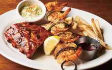 烤排骨配烤虾串