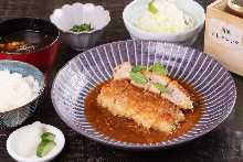 炸黑猪菲力肉排套餐