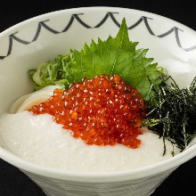 三文鱼籽山药碎乌冬面