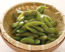 煮褐毛豆