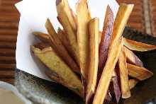 Sweet potato fries with honey mayonnaise