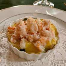[Fish Dish]Crab, Hokkaido Scallop, and Salmon Seafood Creamy Gratin