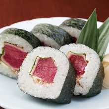 Traditional Bonito sushi roll