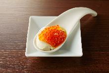 mascarpone with salmon roe