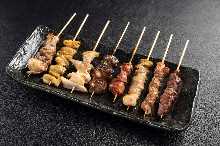 8种鸡肉烤串拼盘