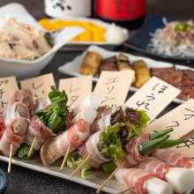 蔬菜卷烤串拼盘