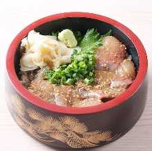 腌红甘鲹鱼盖饭