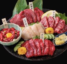  熊本县产马肉拼盘
