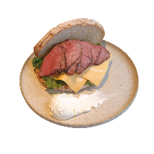 ( NEW ) Roast Beef & Cheese Sandwich