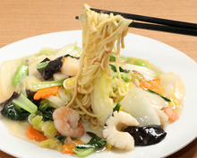 浇汁炒面、硬炒面