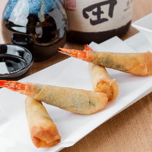 虾仁的炸春卷