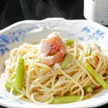 蟹肉和蟹黄意大利面
