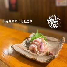 大理石纹鸡肉片生鱼片