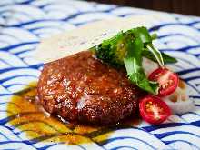 豆肉汉堡和植物蔬菜