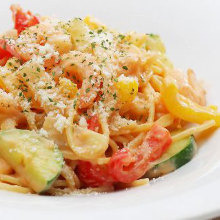 虾仁番茄奶油意面