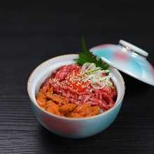 海胆牛肉饭
