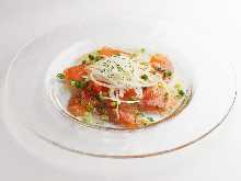 smoked salmon carpaccio