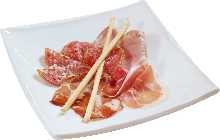 Assortment of 5 types of Italian ham