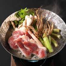 仙台芹菜和仙台牛肉涮涮锅