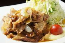 薑燒黑豬肉套餐