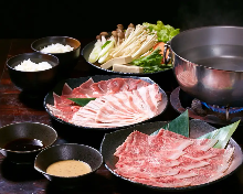 阿古豬與宮崎牛壽喜鍋套餐