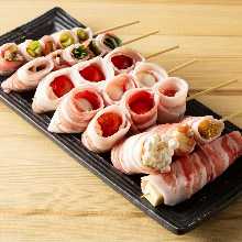 辣鱈魚子五花肉捲