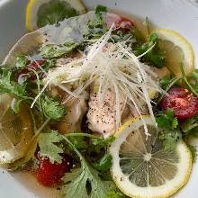 蒸雞肉白菜冷麵