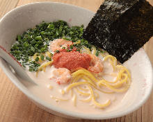 蝦米明太子奶油義大利湯麵