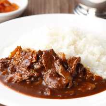 肉片蓋澆飯