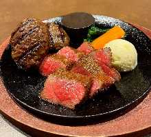 100%宮崎牛漢堡排 & 宮崎牛沙朗牛排組合餐