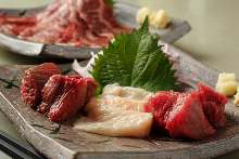 3種馬肉刺身拼盤