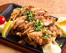 Big deep-fried chicken with Miso sauce