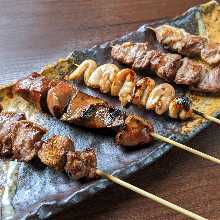 5種豬肉串燒拼盤