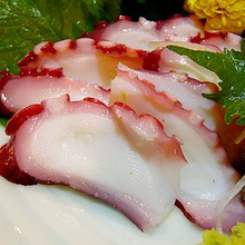 薄切章魚生魚片