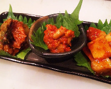 3種韓國泡菜拼盤