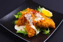 特製拉絲奶酪雞胸肉炸排