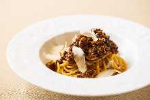 Rich Bolognese sauce with fragrant porcini