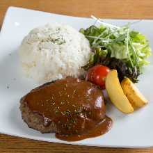 國產黑毛牛漢堡牛排