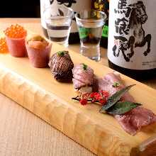 5種牛肉握壽司拼盤