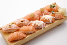 鮭魚握壽司拼盤